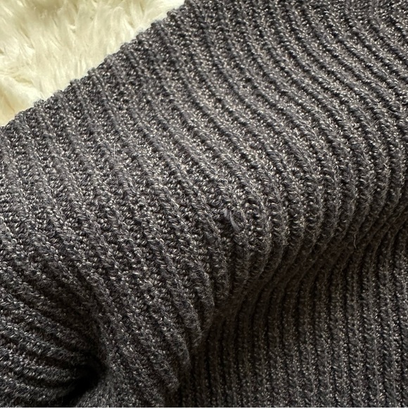 Free People FP Beach Dress Mango Sweater Mini Oversized Ribbed Knit Black M - Picture 13 of 13